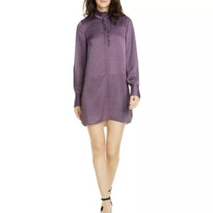 Prynn Ruffle Neck Long Sleeve Shirtdress